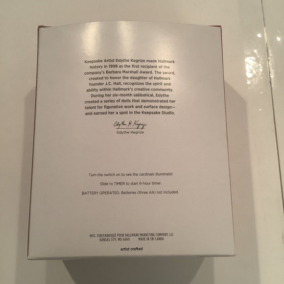 Hallmark Decorative Cardinals Magic Light String 10' With 6 Hour Timer 2021 NEW - Picture 3 of 6